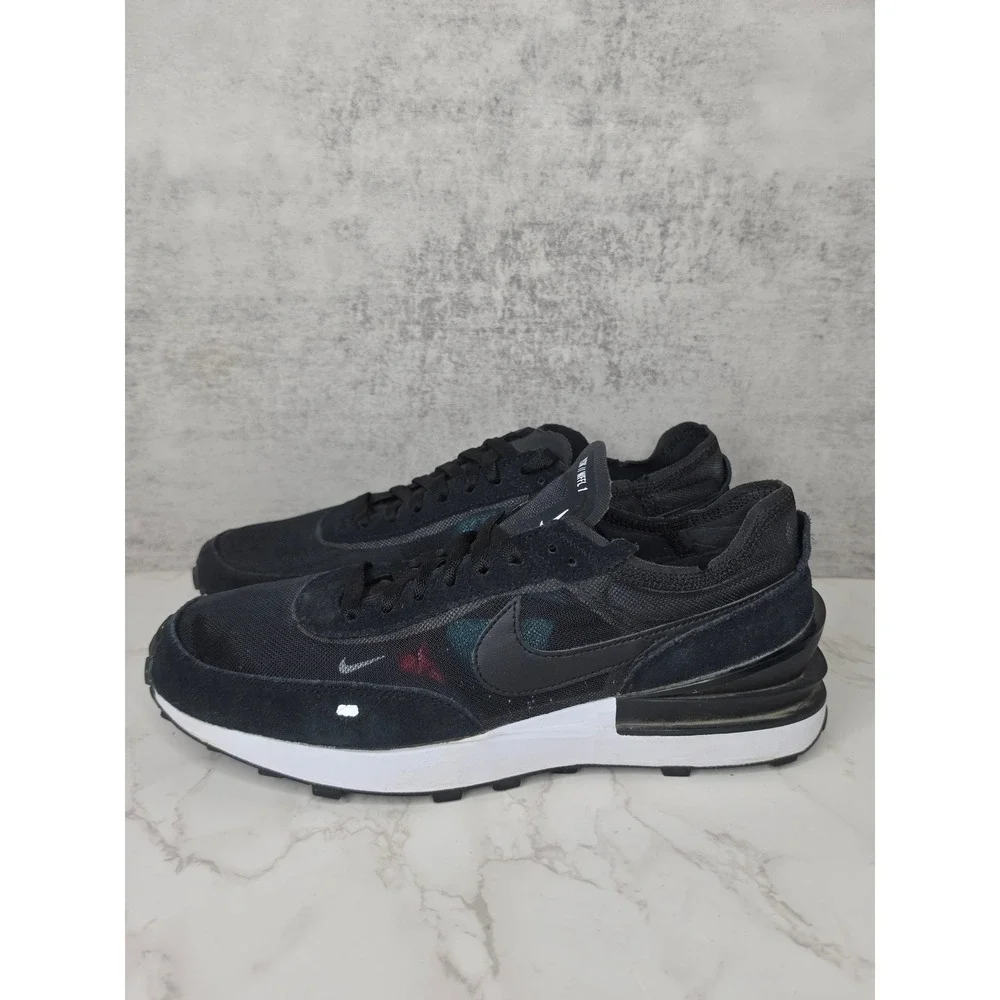 Nike Waffle One Black White Trainer's Sneakers  DA7995-001 NSW WFFL 1 Mens 8.5‎
